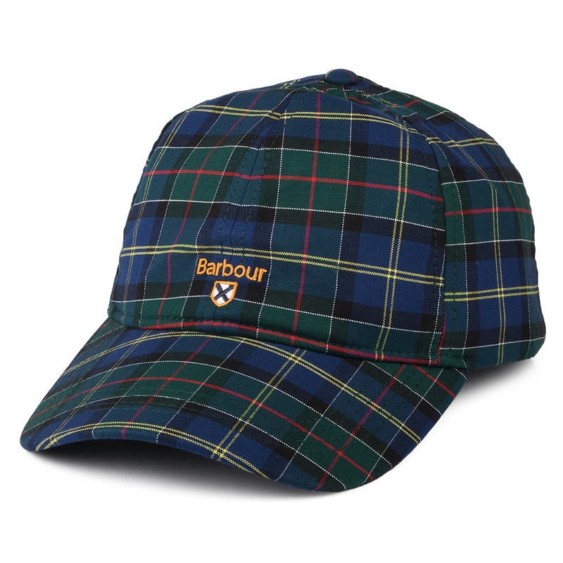Barbour Hats Oxbridge Tartan Baseball Cap – Green-Blue Adjustable