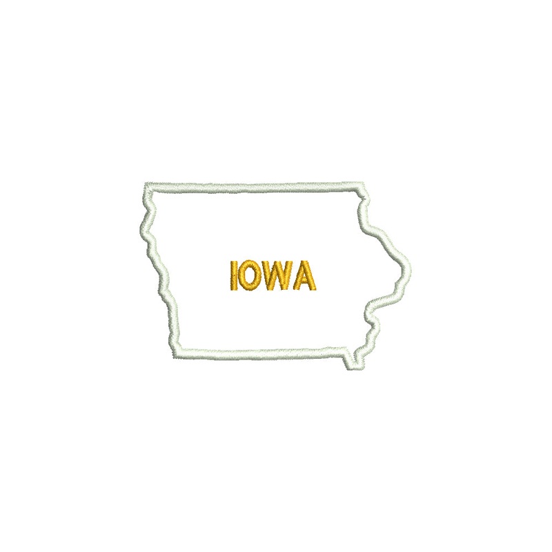 Iowa with Map Outline Default Title One Size