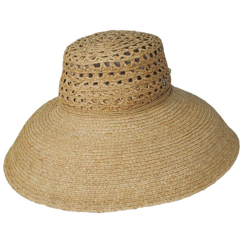 Jeany Raffia Straw Lampshade Sun Hat NATURAL/NATURAL ONE SIZE FITS MOST