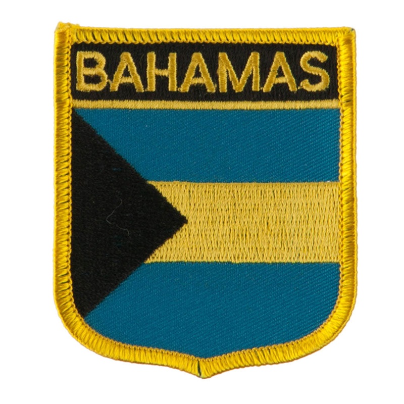 North and South America Flag Embroidered Patch Shield Bahamas One Size