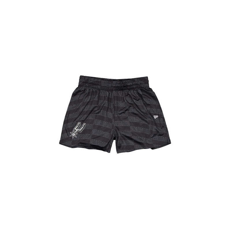 San Antonio Spurs Black All-Over-Print Shorts S