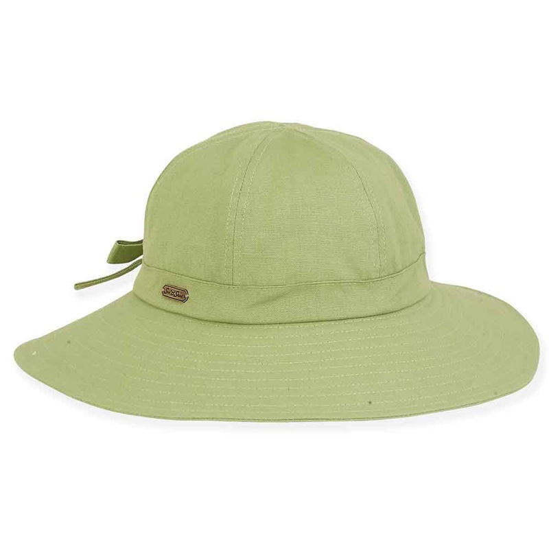 Sunshine Cotton Sun Hat with Split Brim – Sun ‘n’ Sand Hats Green OS
