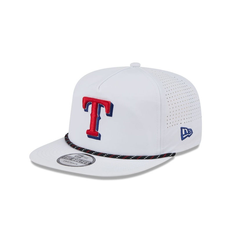 Texas Rangers Optic White Performance Rope Golfer Hat One Size
