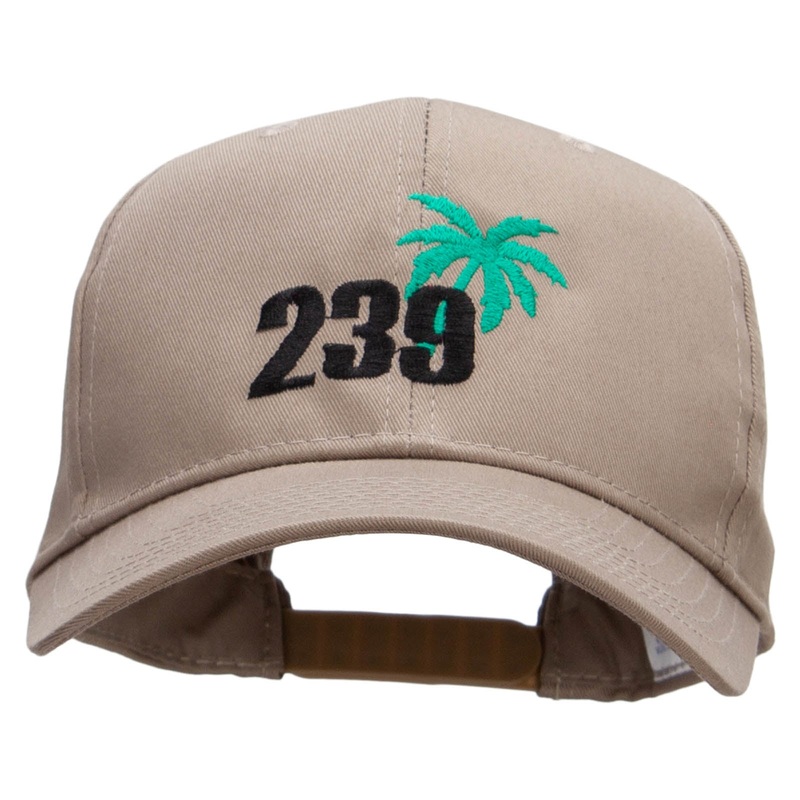 239 Embroidered Pro Style(06) Twill Caps Khaki One Size