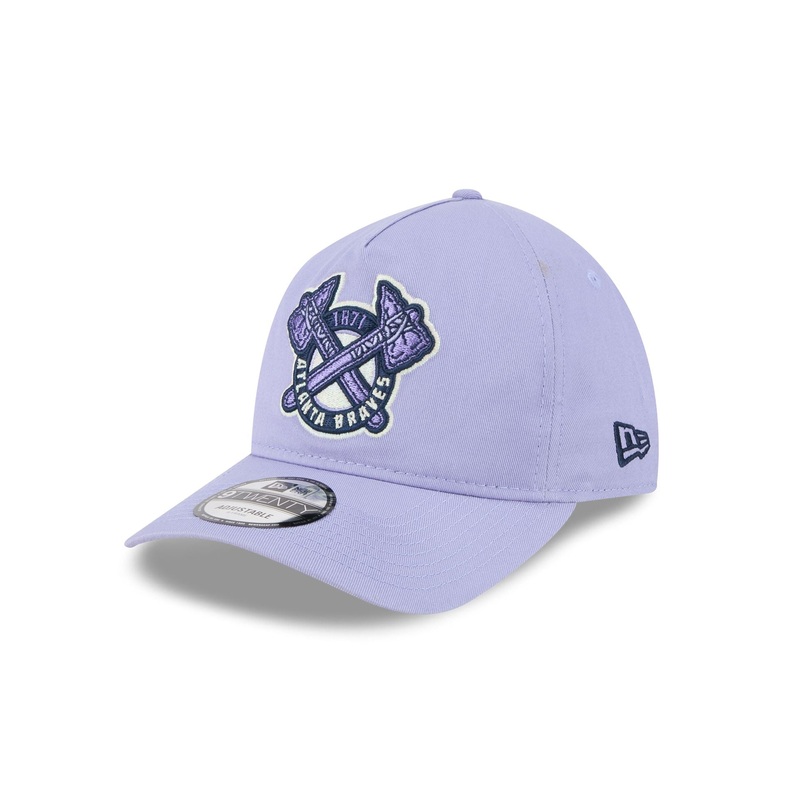 Atlanta Braves Lavender 9TWENTY A-Frame Adjustable Hat One Size