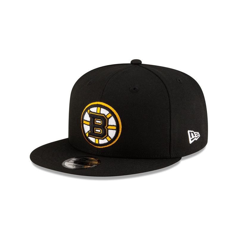 Boston Bruins Black 9FIFTY Snapback Hat One Size