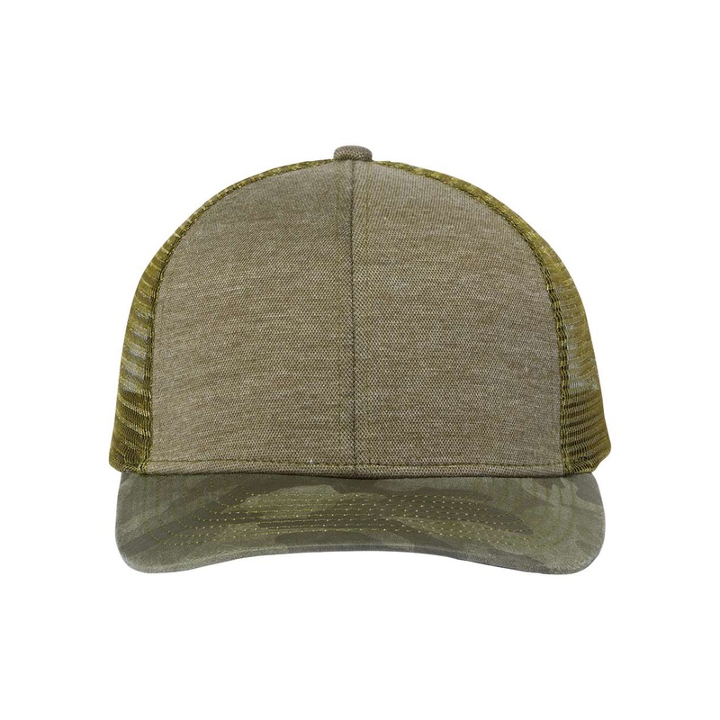 Dri Duck 3358 – Pique Trucker Cap Olive/Camo