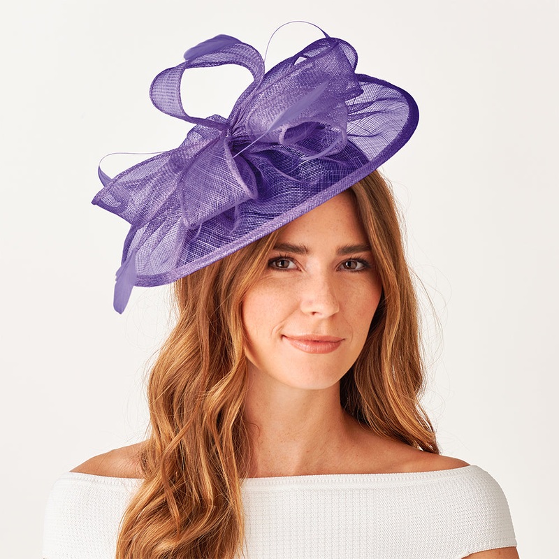 Failsworth Hats Ginny Disc Fascinator – Violet 1-Size