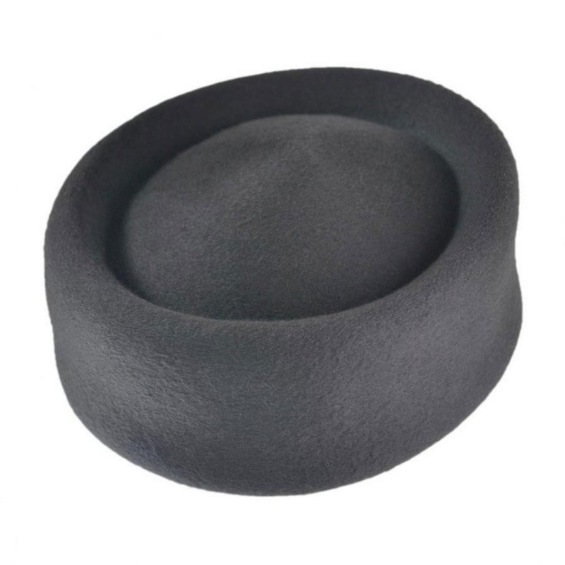 Heritage Collection 1960s Jackie Wool Felt Pillbox Hat PINSTRIPE GREY ONE SIZE FITS MOST
