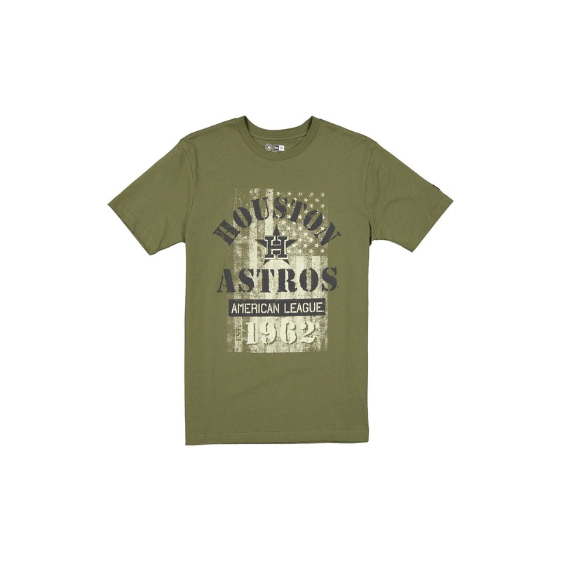 Houston Astros Armed Forces Day 2025 Green T-Shirt S