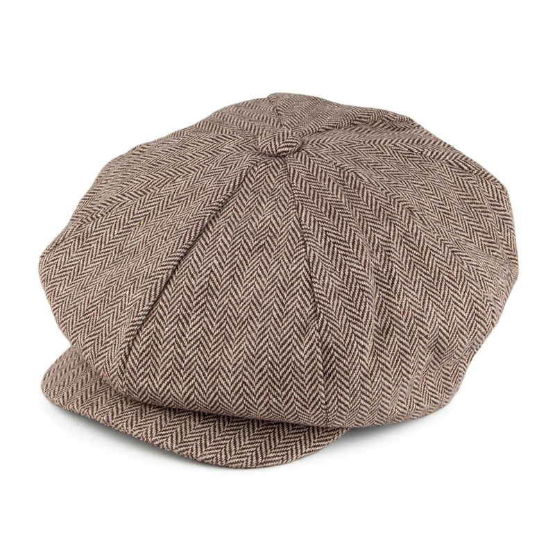 Jaxon & James Herringbone Big Apple Cap Brown Wholesale Pack Prepack
