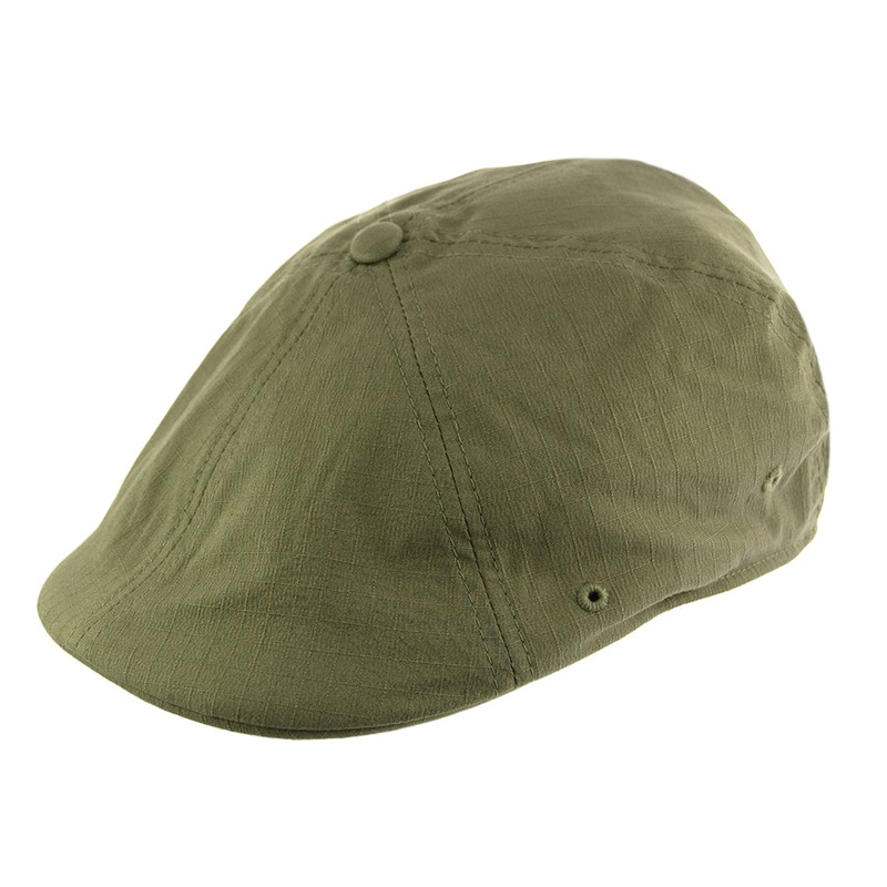 Kangol Ripstop Flexfit 504 Newsboy Cap – Army Green Small/Medium