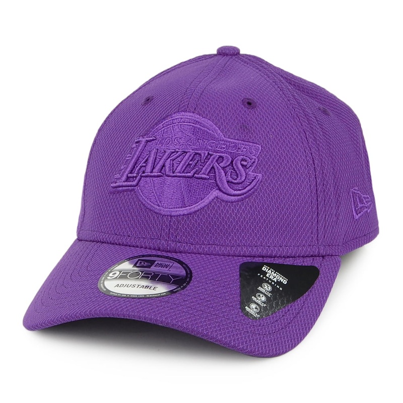 New Era 9FORTY L.A. Lakers Baseball Cap NBA Mono Team Colour – Purple Adjustable