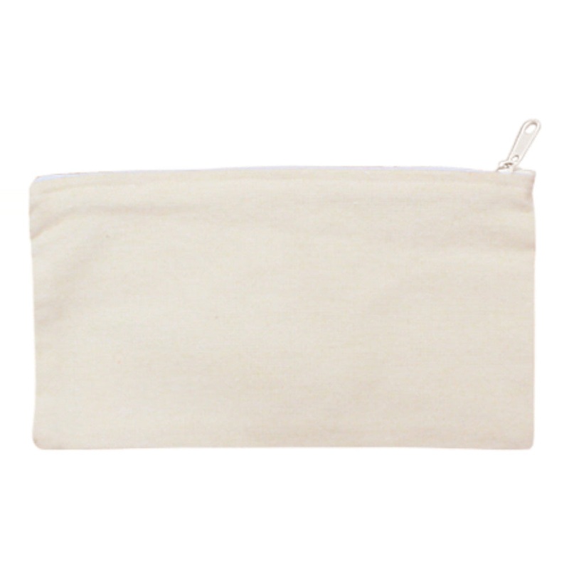 Royal Apparel C1026ORG Organic Cotton Canvas Zipper Pouch Made in USA Natural OneSize