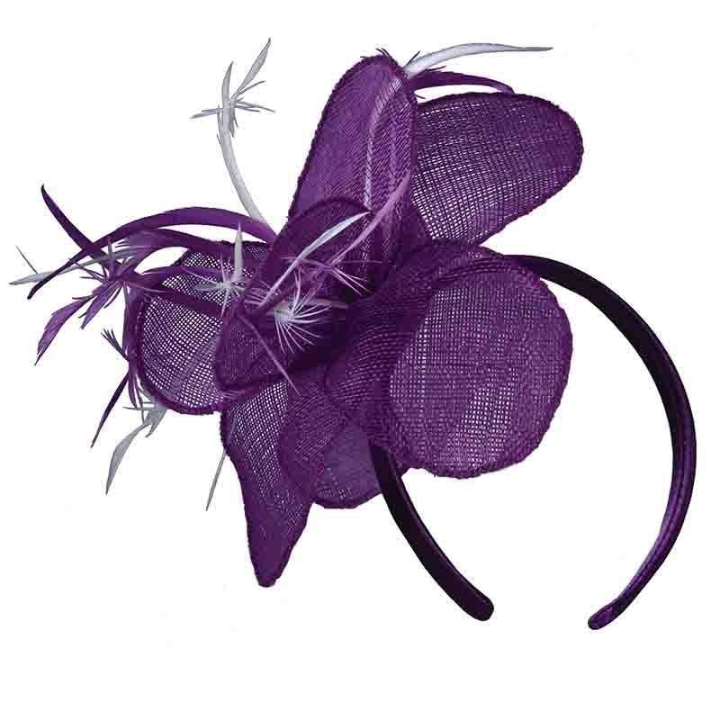 Sinamay Flower Fascinator with Feathers – Scala Collezione Turquoise
