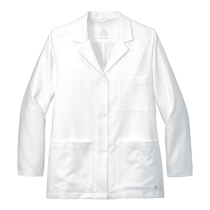 Wink Womens Consultation Lab Coat WW4072 WonderWink White 2XS