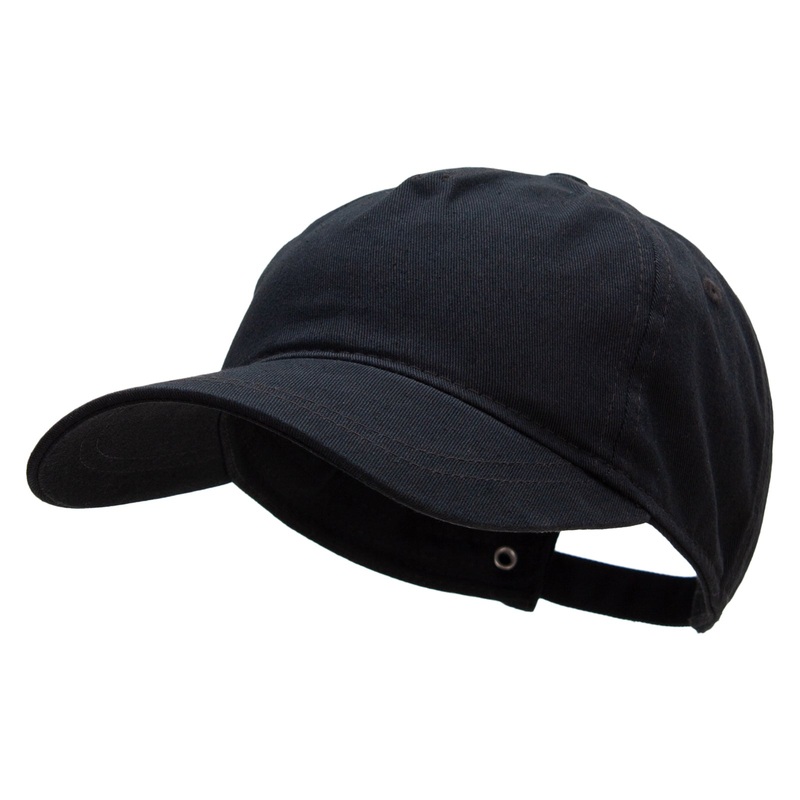 5 Panel Unstructured Cap Cotton Twill Cap Black One Size
