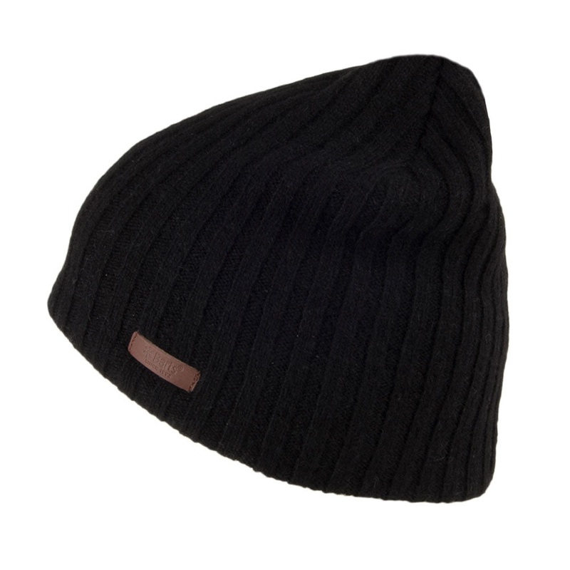 Barts Hats Haakon Wool Beanie Hat – Black 1-Size
