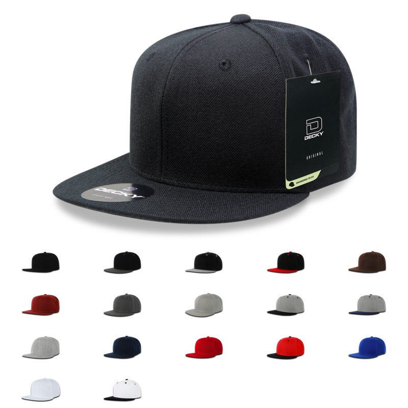 Decky 5121 Women’s Snapback Hat, 6 Panel High Profile Structured Snapback – CASE Pricing Charcoal