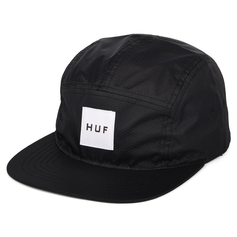HUF Hexagon 5 Panel Cap – Black Adjustable