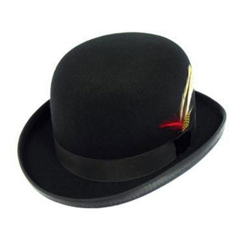 Kid’s Wool Felt Derby Hat BLACK S