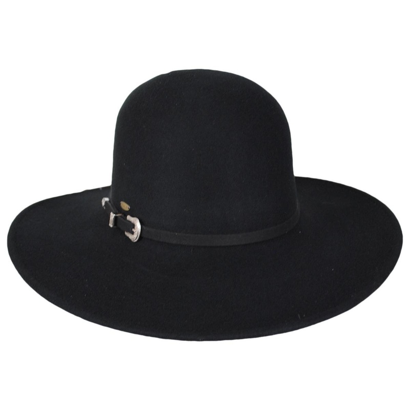 Meiomi Wool Felt Swinger Hat BLACK ONE SIZE FITS MOST