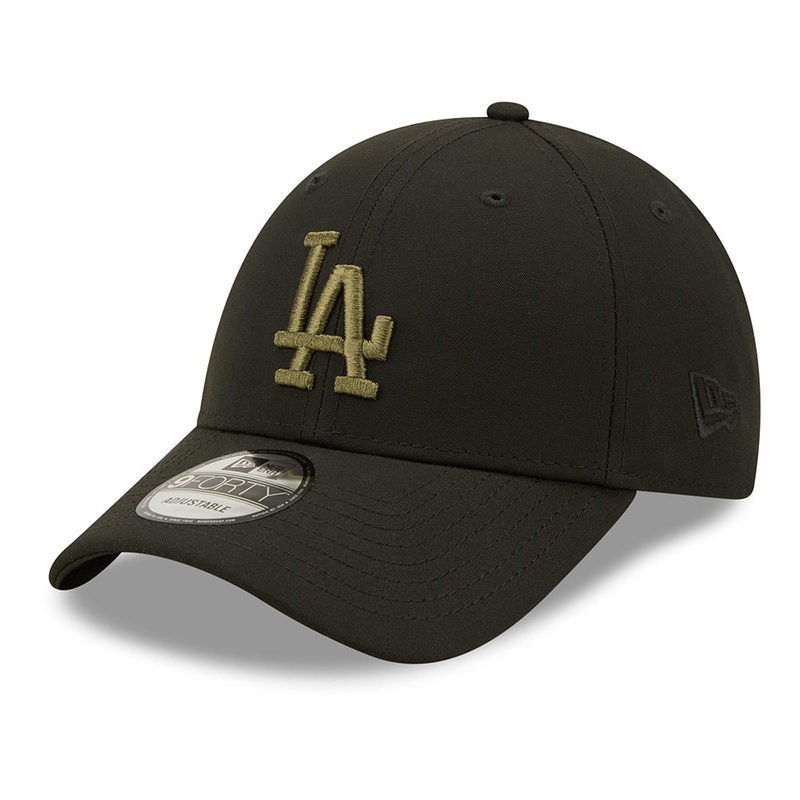New Era 9FORTY L.A. Dodgers Snapback Cap – MLB Black Base Snap – Black-Olive Adjustable