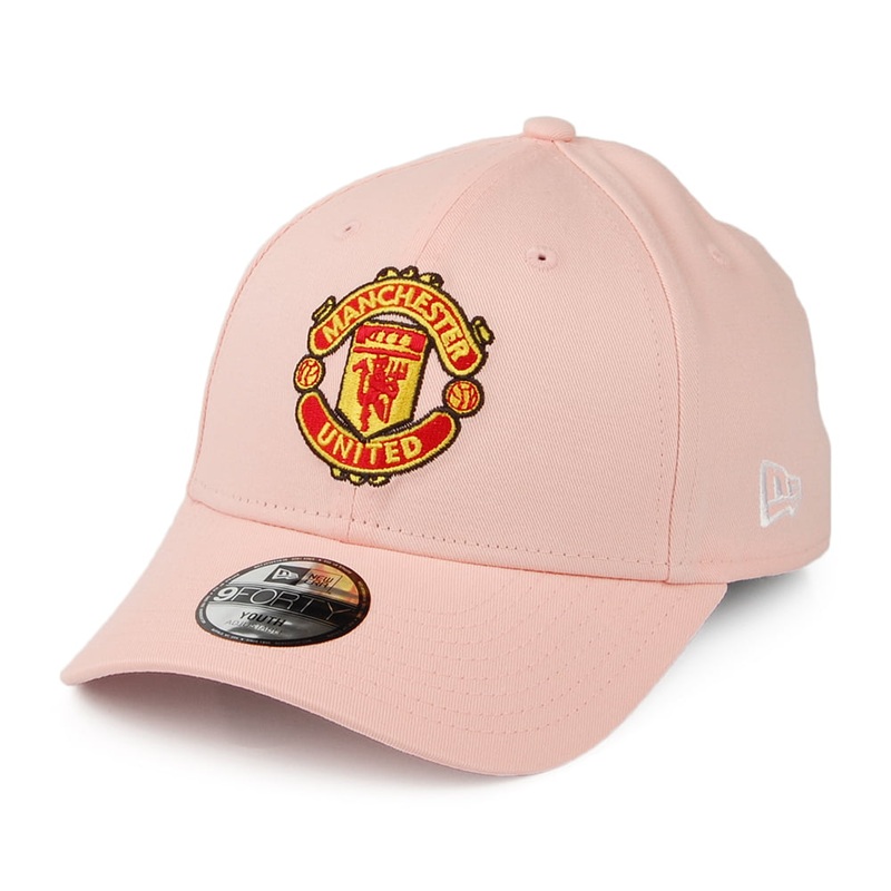 New Era Kids 9FORTY Manchester United Cotton Baseball Cap – Pink CHILD ADJ.