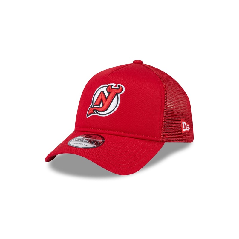 New Jersey Devils 9FORTY A-Frame Trucker Hat One Size