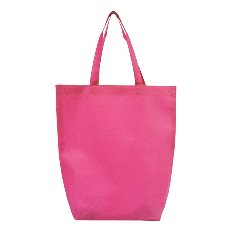 Q-Tees Q1251 Non-Woven Gusset Bottom Tote Black