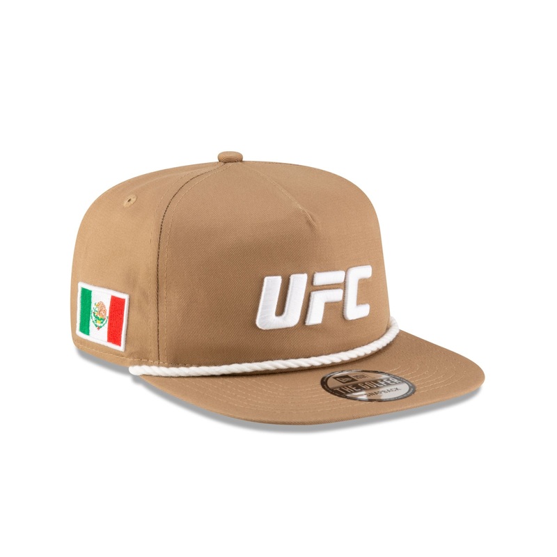 UFC Mexico Khaki Golfer Snapback Hat One Size