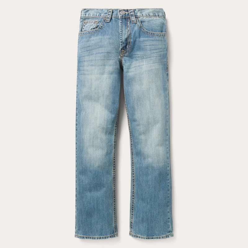 1520 Fit Light Wash Jeans With Tacking Blue 26 30