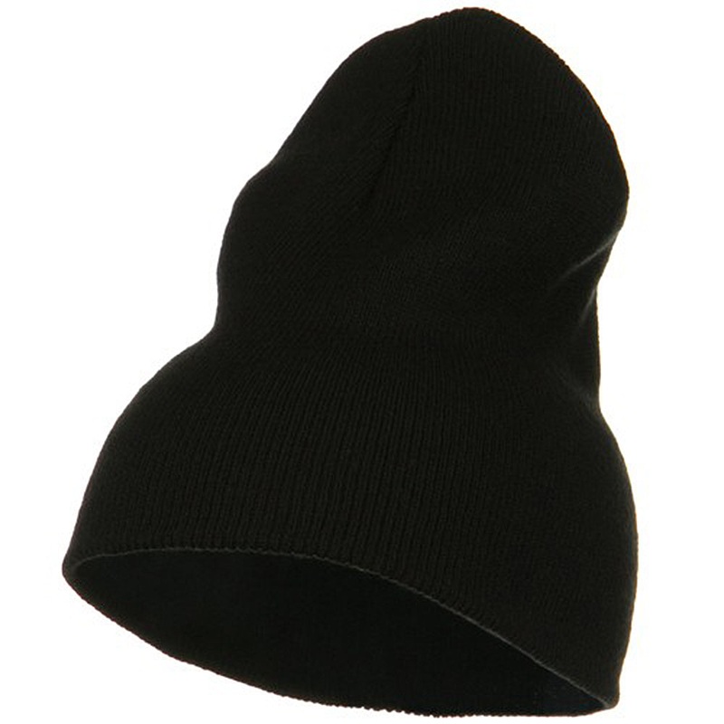 Big Stretch Plain Classic Short Beanie Navy XL-2XL