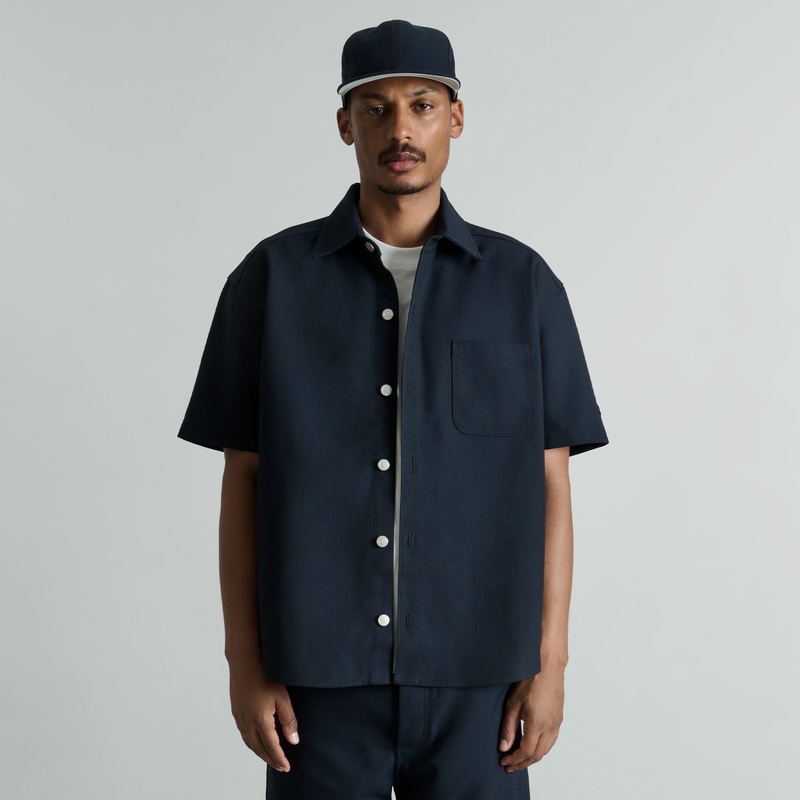 Founders Navy Work Shirt S
