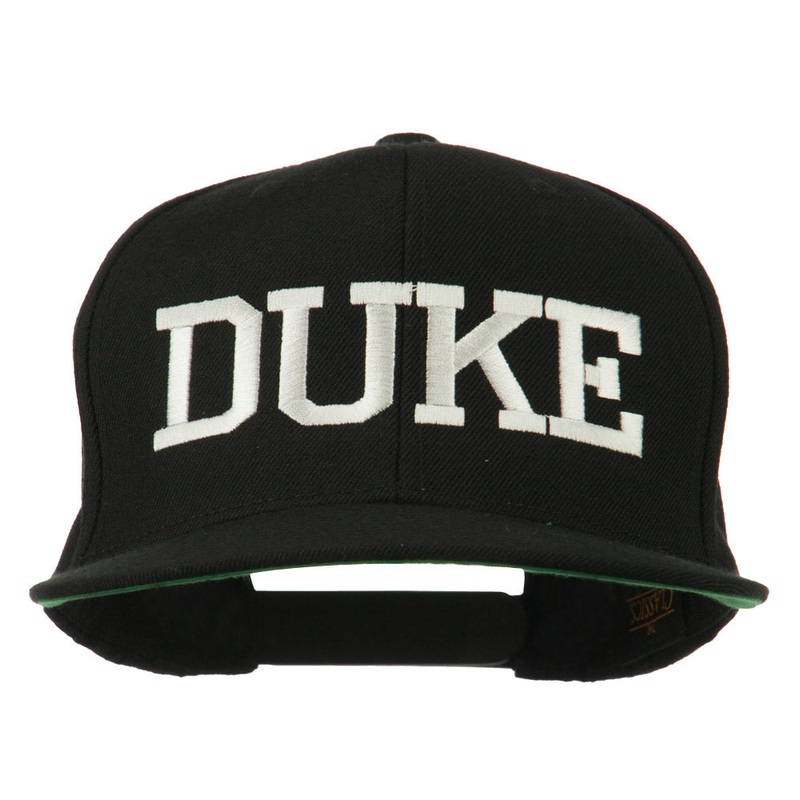 Halloween Character Duke Embroidered Snapback Cap Black One Size