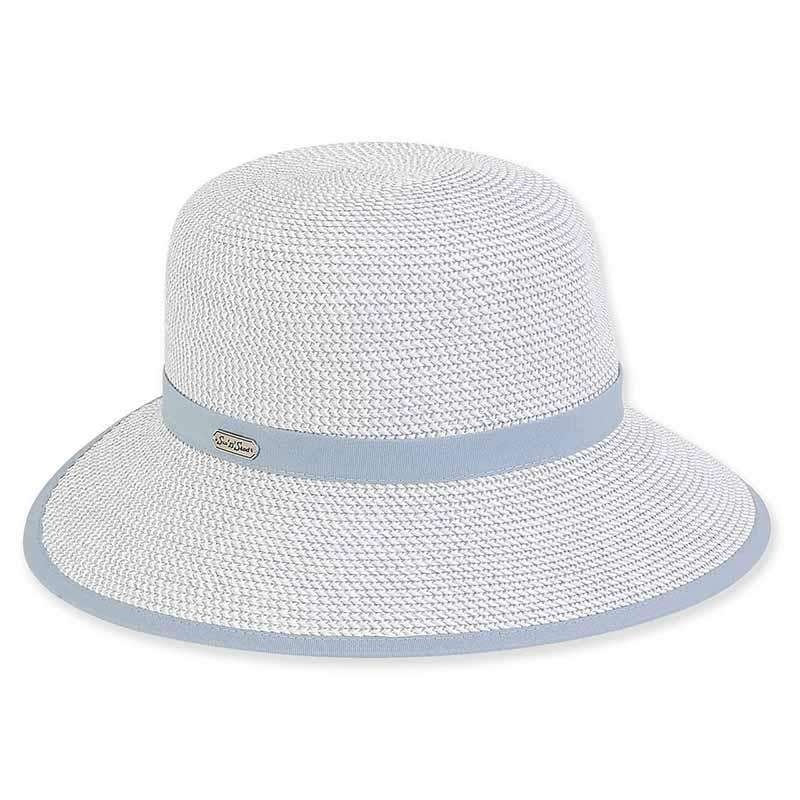 Kimi Backless Small Brim Facesaver Hat – Sun ‘N’ Sand Hats Blue Slate Medium (57 cm)