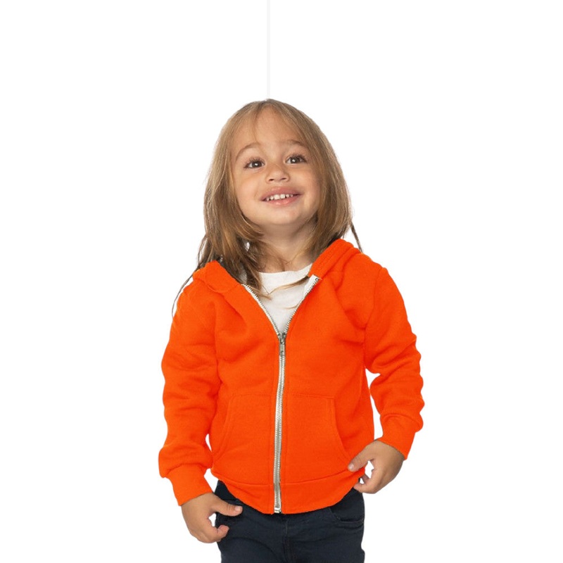 Royal Apparel 3333N Infant Neon Fashion Fleece Zip Hoodie Made in USA Neon Orange 3/6 Months