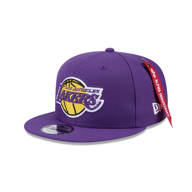 Alpha Industries x Los Angeles Lakers Purple 9FIFTY Snapback Hat One Size