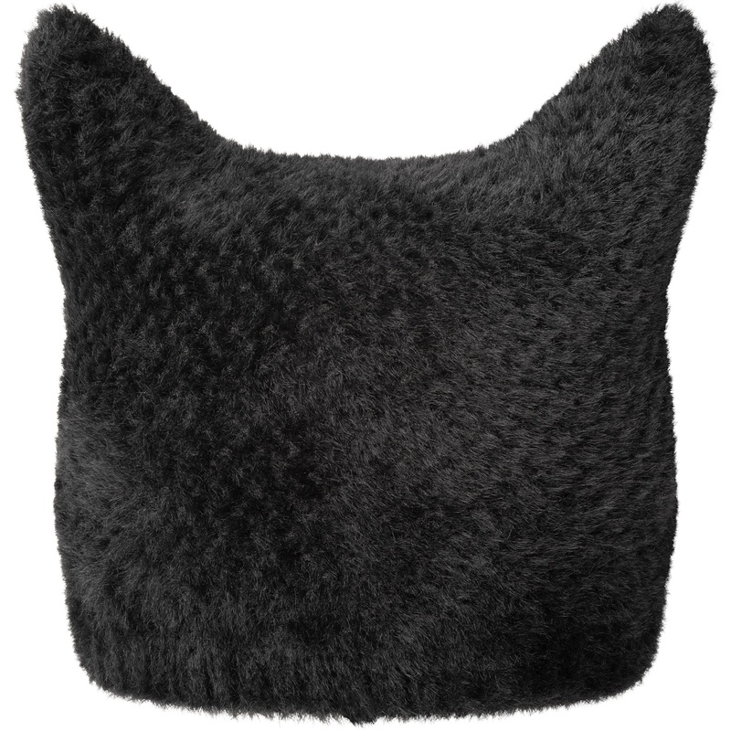 Faux Fur Pointed Beanie Butter Chiffon 1SFM