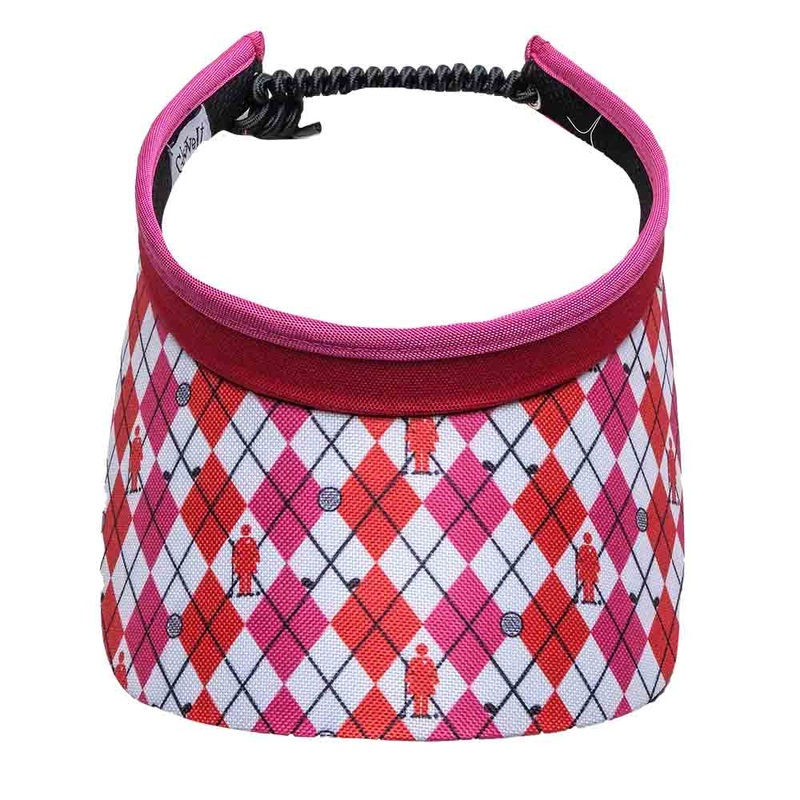 Golfin’ Gal Golf Sun Visor with Coil Lace – GloveIt Pink