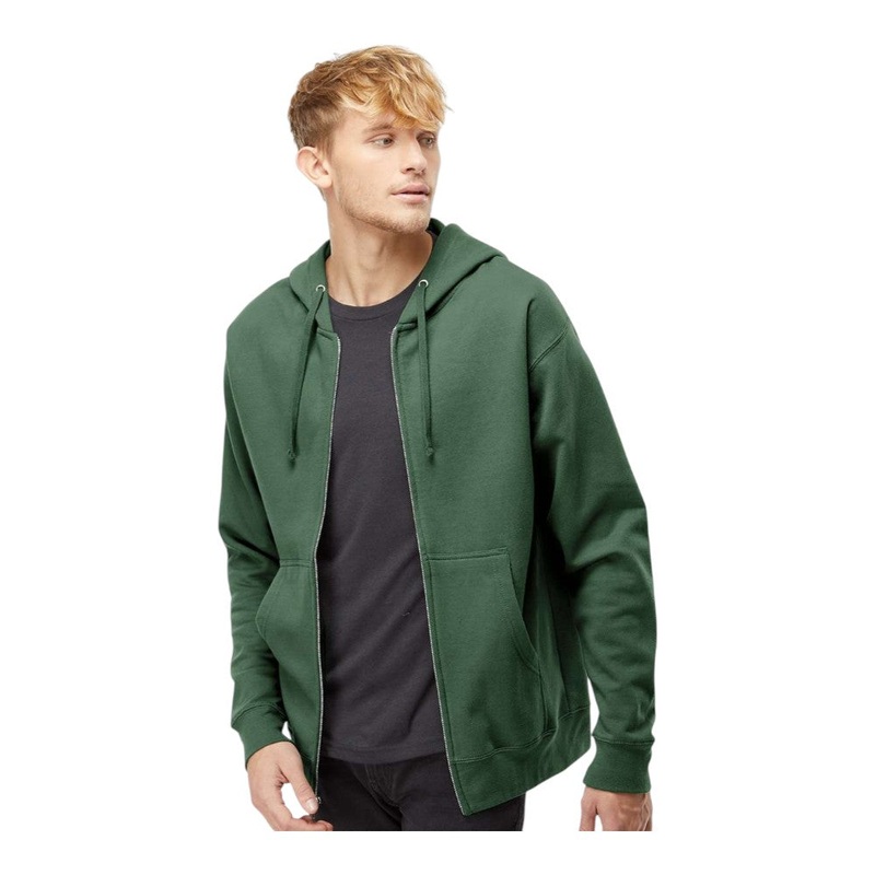 Independent Trading Co SS4500Z Unisex Midweight Full-Zip Hooded Sweatshirt White XS