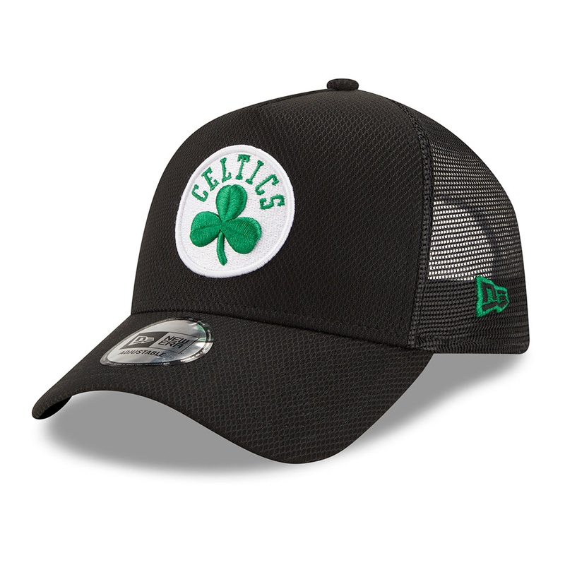 New Era Boston Celtics A-Frame Trucker Cap – NBA Black Base – Black Adjustable