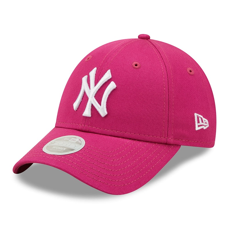 New Era Womens 9FORTY New York Yankees Baseball Cap – MLB League Essential – Pink-White Adjustable