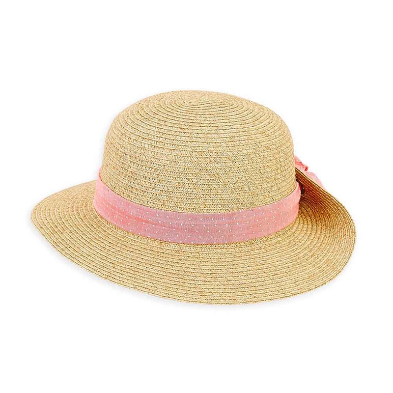 Petite Size Sun Hat with Pinned Up Brim – Sunny Dayz Natural Small (55 cm)