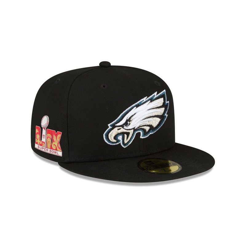 Philadelphia Eagles Super Bowl LIX Participation Side Patch 59FIFTY Fitted Hat 7