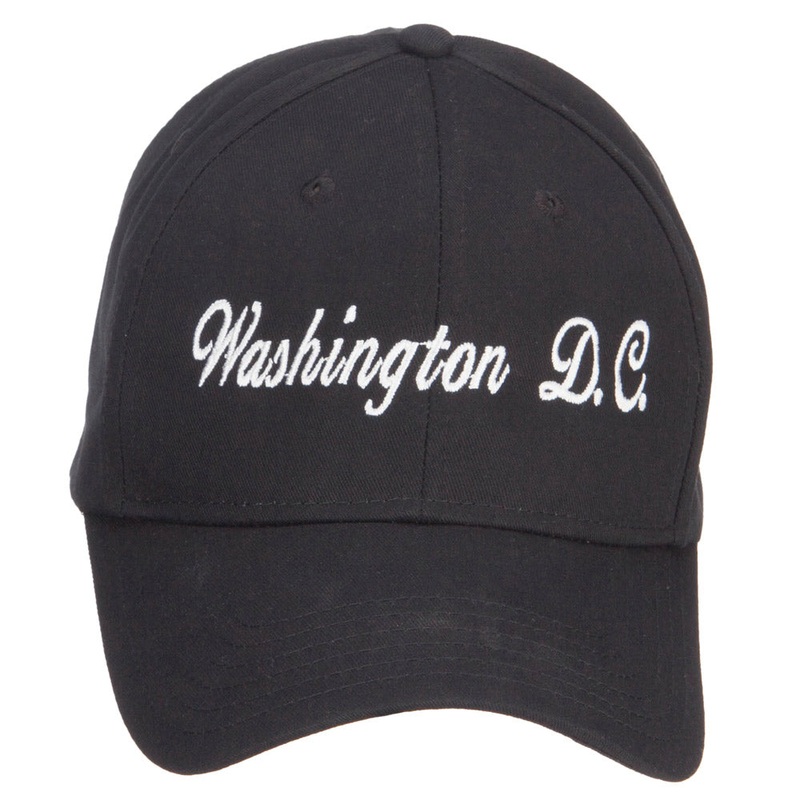 Washington D.C. Embroidered Cap Black One Size