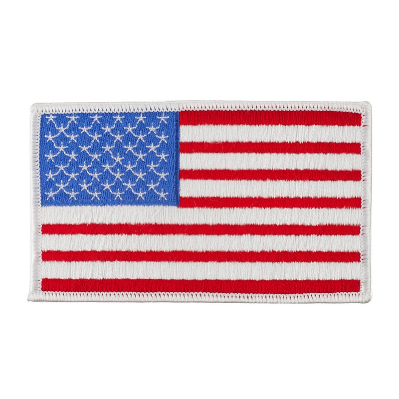 Assorted Patriotic Patches White One Size