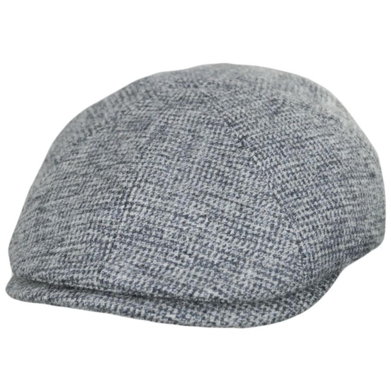 Brune Wool Houndstooth Newsboy Cap GREY S