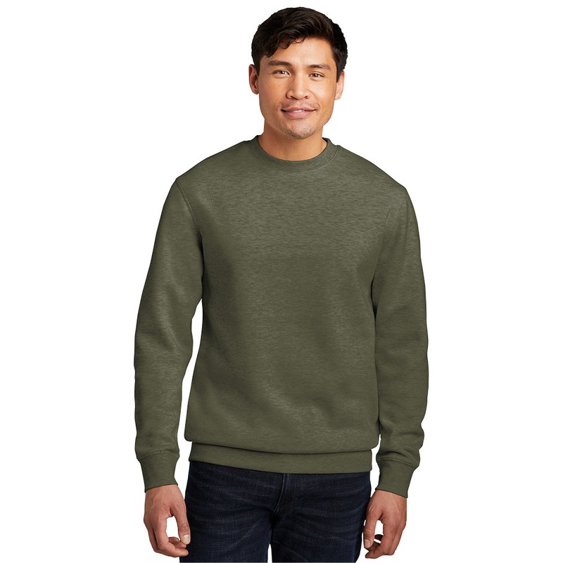 District DT6104 V.I.T. Fleece Crew – Heathered Olive Heathered Olive XS