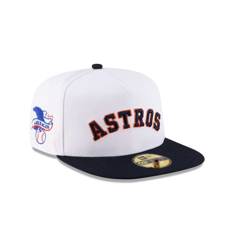 Just Caps League Sidepatch Optic White Houston Astros 59FIFTY A-Frame Fitted Hat 7